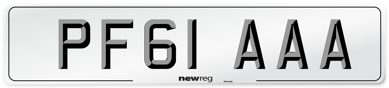 PF61 AAA Number Plate from New Reg